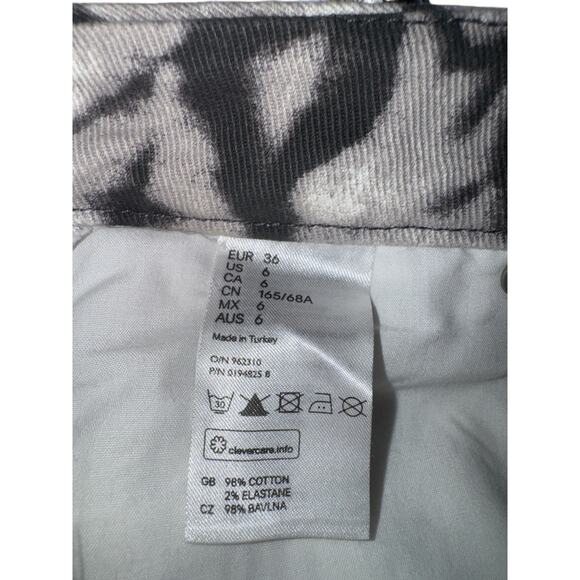 Isabel Marant pour H&M Tie Dye Moto Skinny Jeans – Size 6 Low-Rise Stretch Denim - Picture 11 of 11